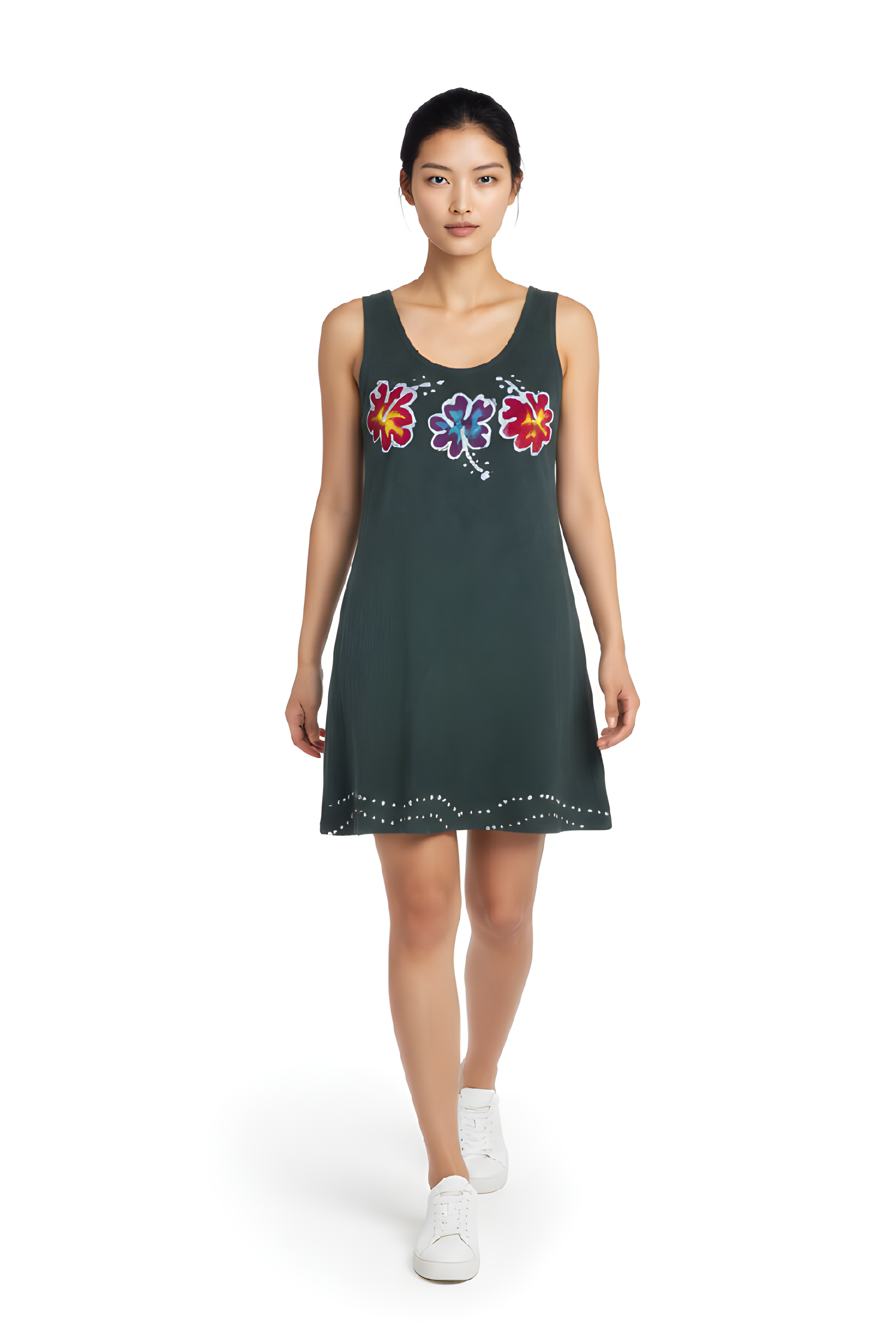 Flowers Tank Dress Small