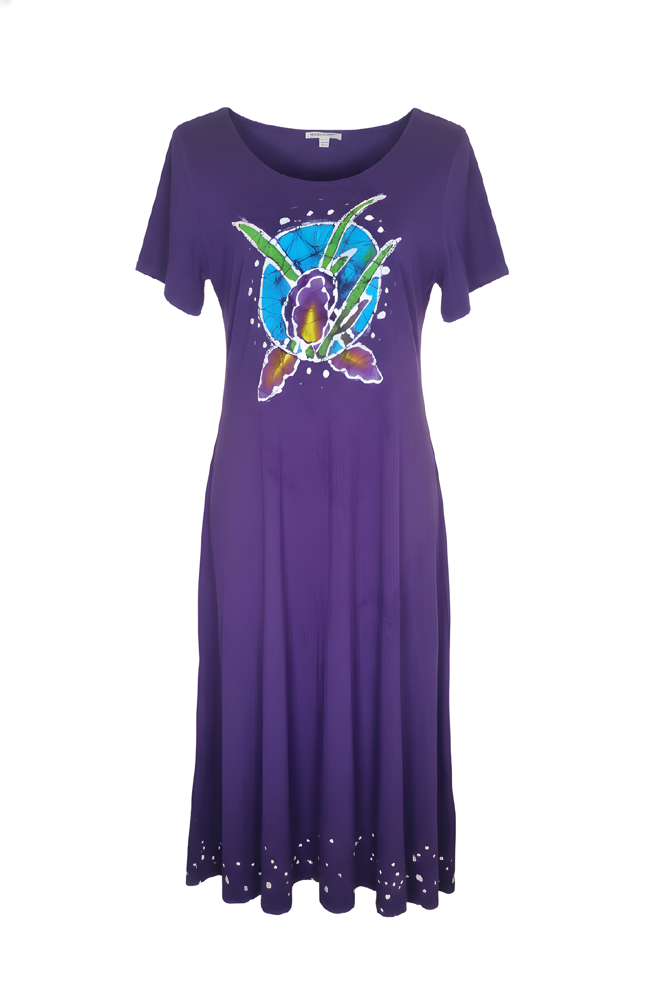 Iris Short Sleeve Long Play Dress 3-X-Large Purple