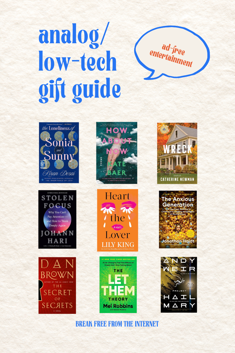 Books as screen-free entertainment