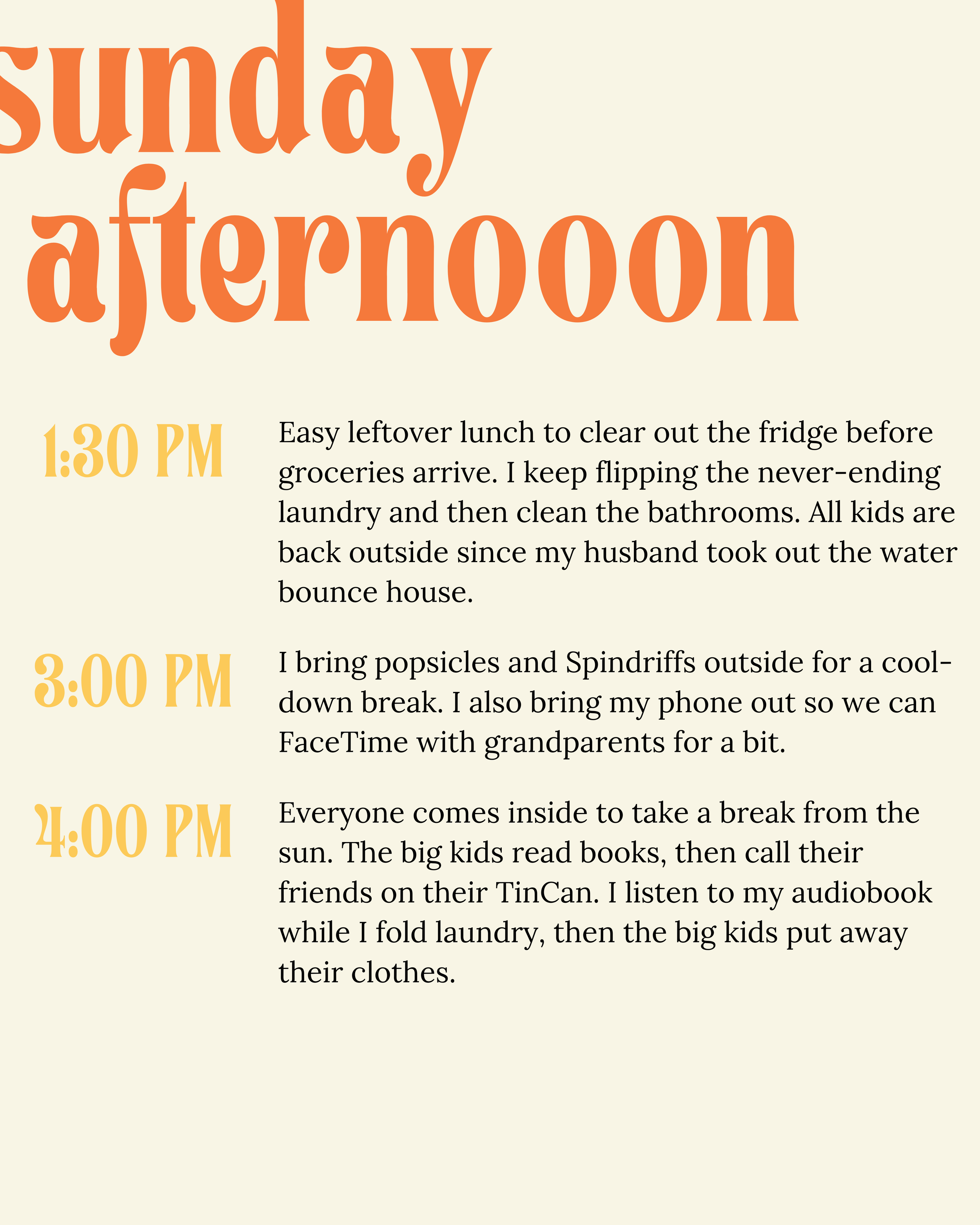 a low-screen weekend in the life