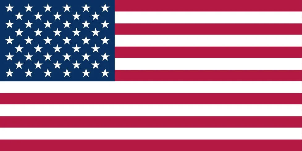 American flag with stars in blue canton and red and white stripes.