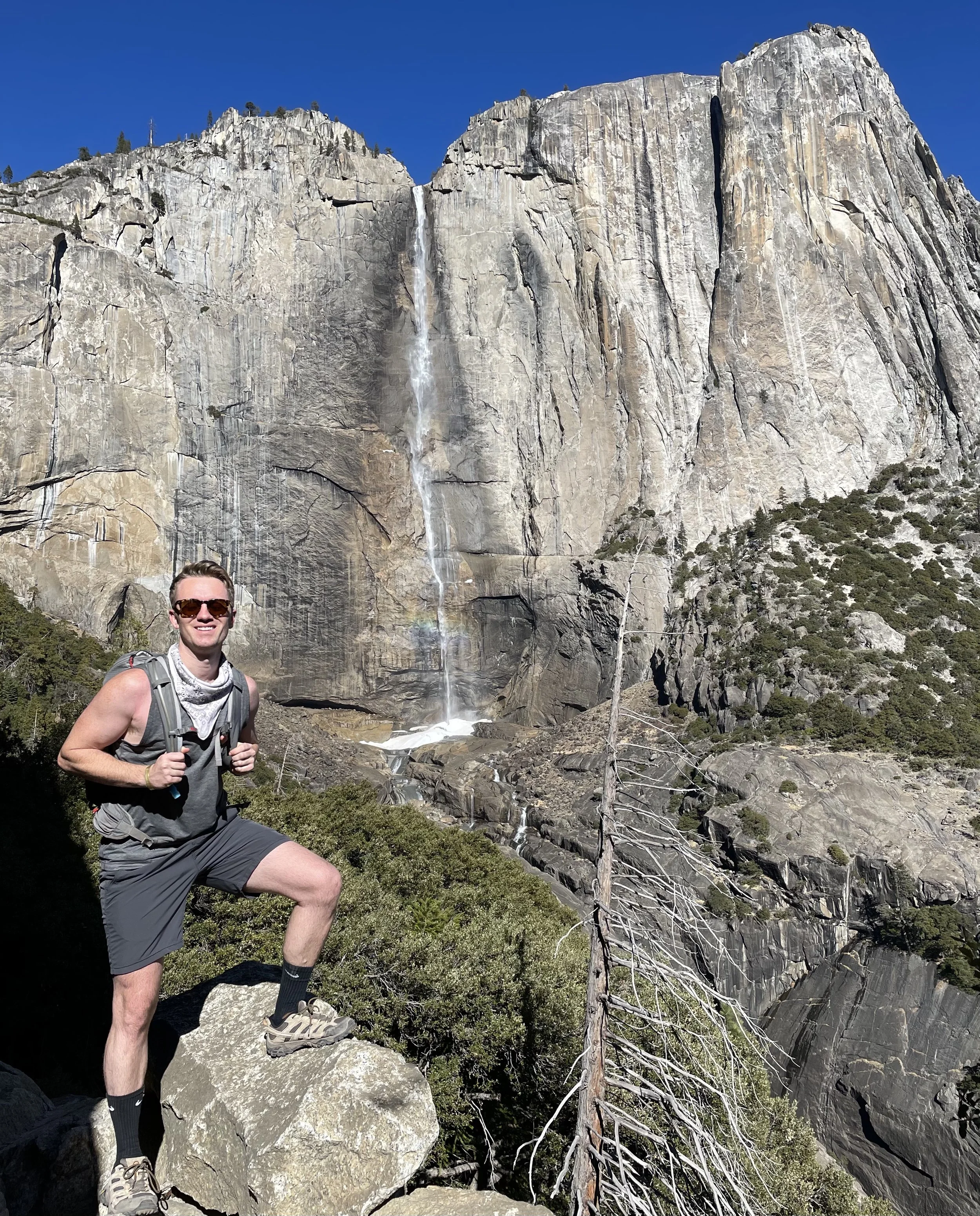 Chase Cain at Yosemite Falls.