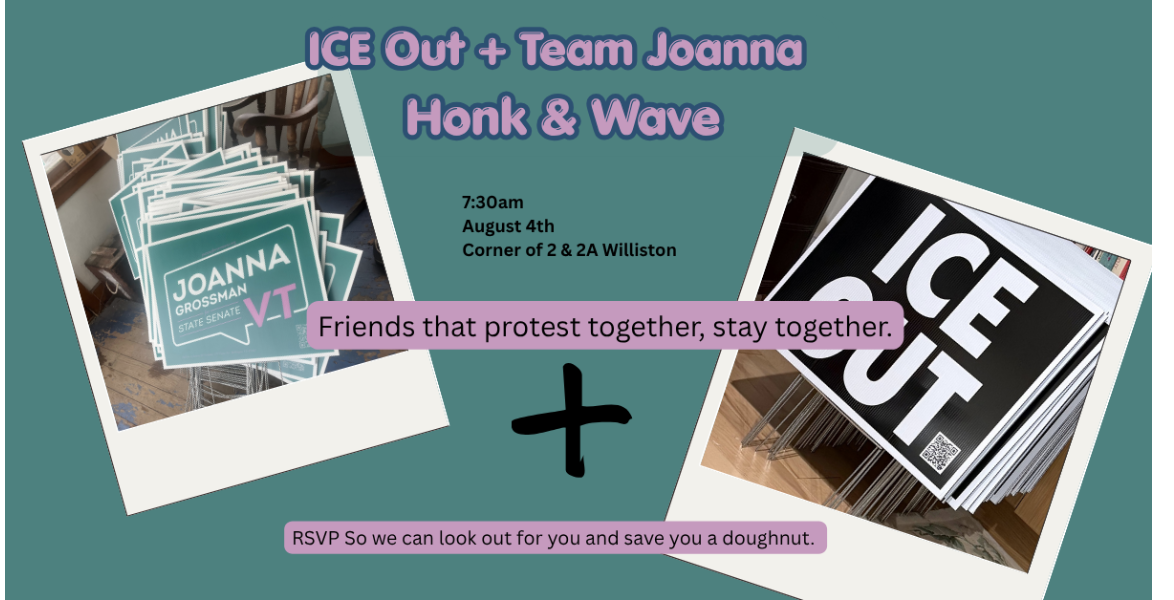 Join us at an “ICE Out + Team Joanna Honk &amp; Wave” in Williston!