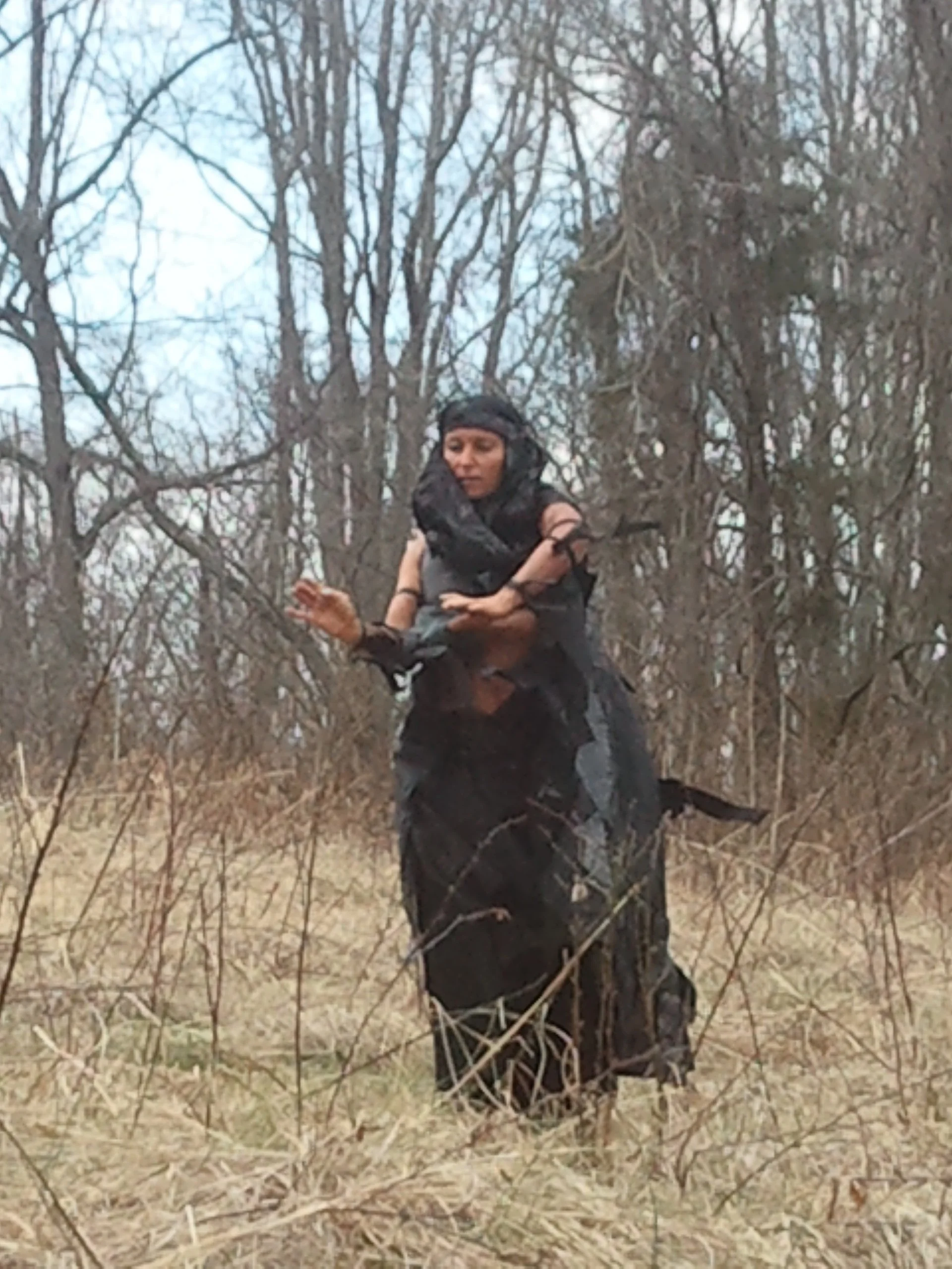 Joy Raymond wearing Cowgirl Electra custom outfit created for Diane Cluck's music video SARA.