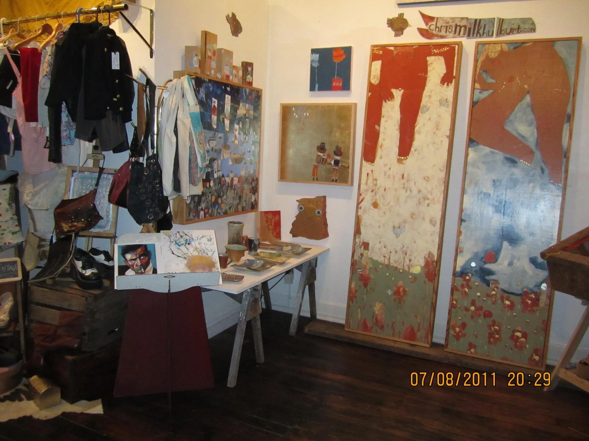 Spur Gallery with works by Norah Caldwell, Leslie Herman, and Chris Milk. 