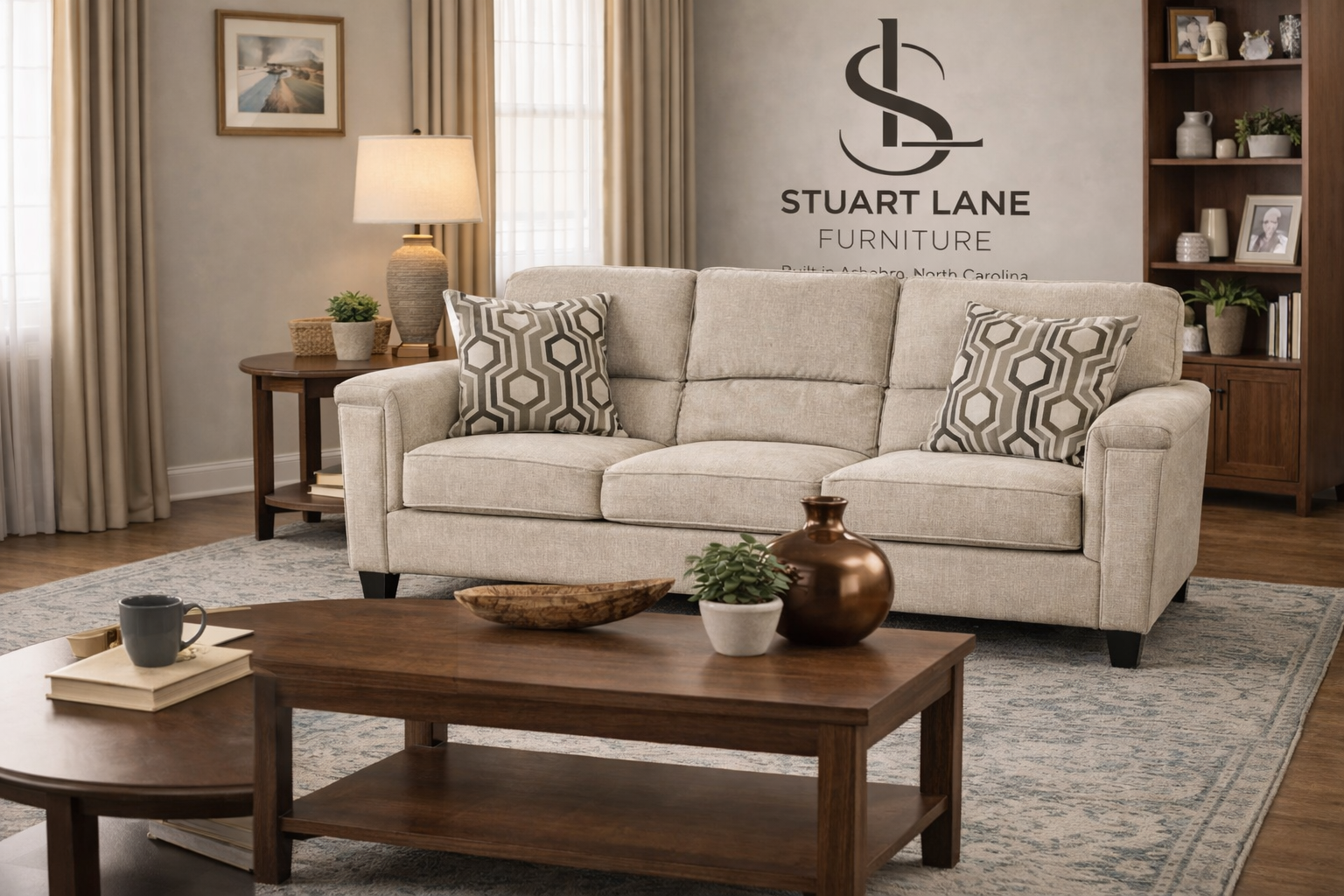 SLF3015-04 Sofa Sleeper  "Dante Almond" fabric sofa sleeper, available in queen or full pullout beds. Features a soft, plush beige chenille cover. 
Key Features and Materials
Fabric: The sofa is upholstered in a soft, plush beige chenille cover, whic
