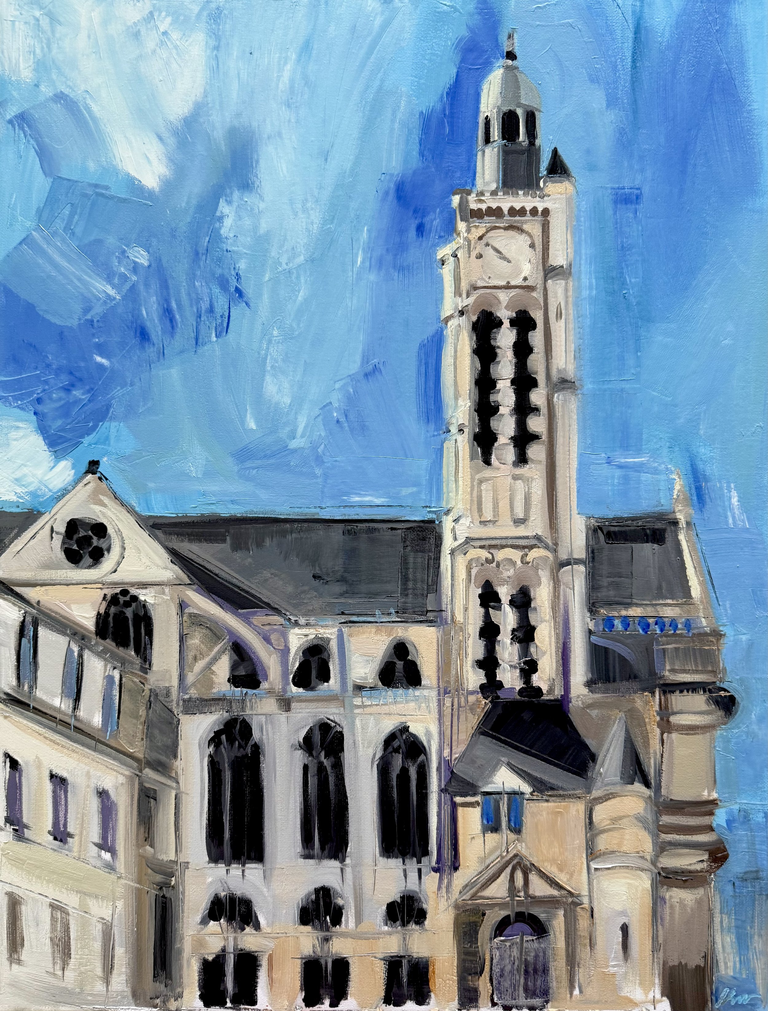 Saint-Etienne-du-Mont,oil on canvas, 18 x24