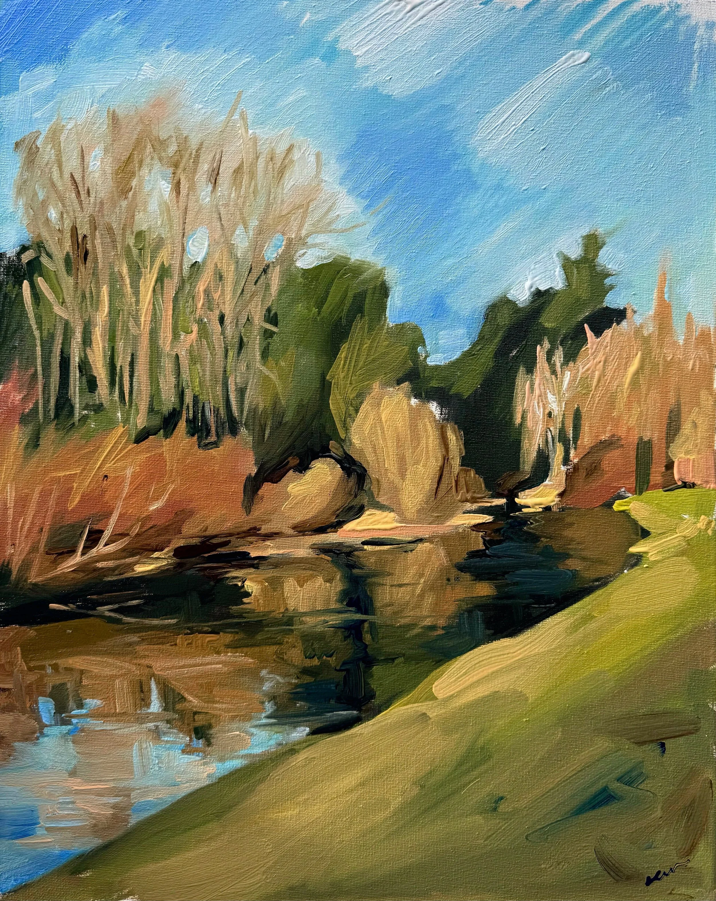 Marymoor in Winter, oil on canvas, 16x20