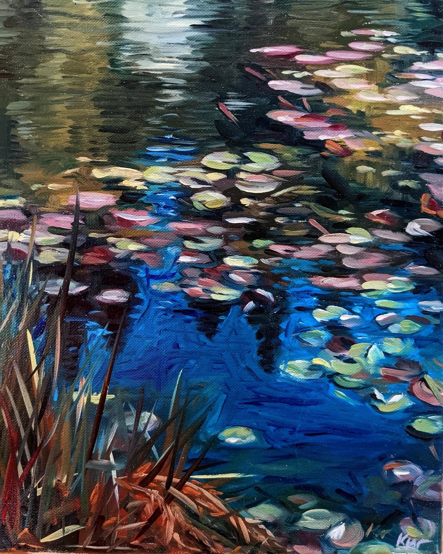 Summer Pond, oil on vanvas, 11x14