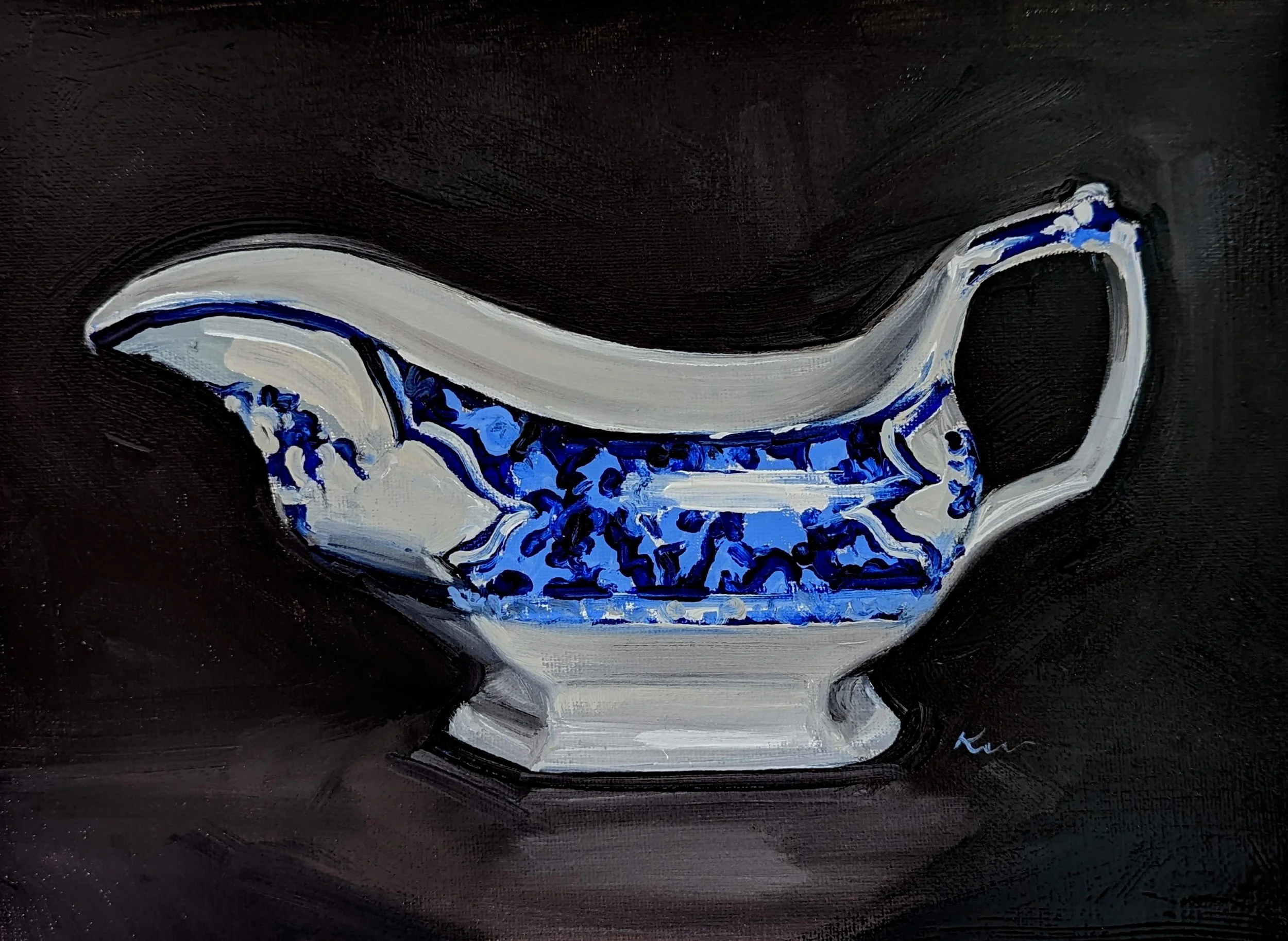 Gravy Boat, oil on panel, 9x12