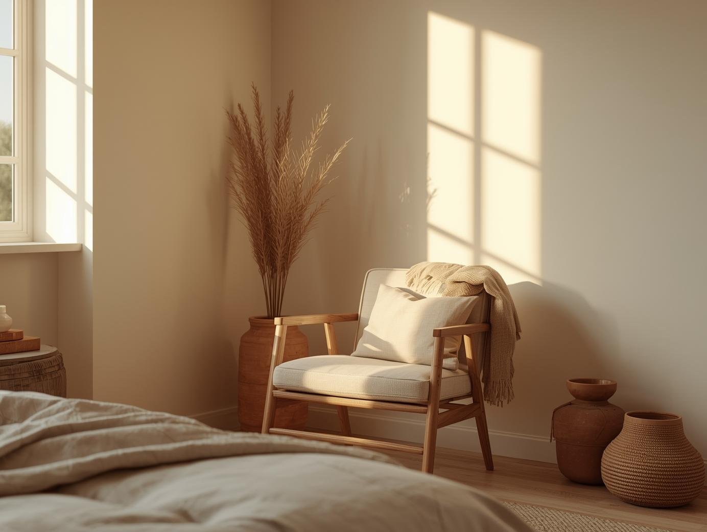 Warm neutral room representing support for teen depression in Illinois.