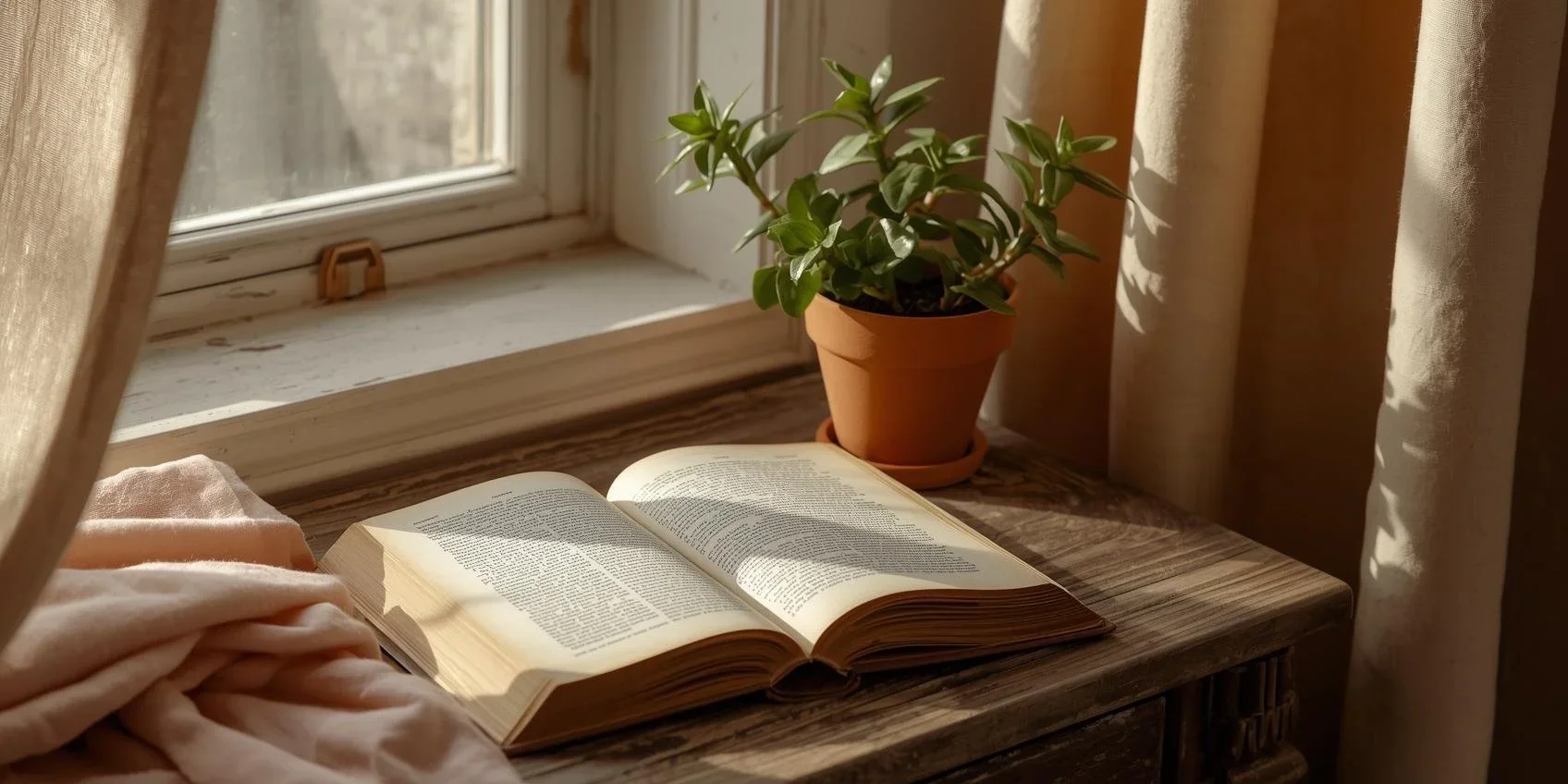 open book in sunlit room representing how narrative therapy can help with trauma recovery in Illinois and Michigan