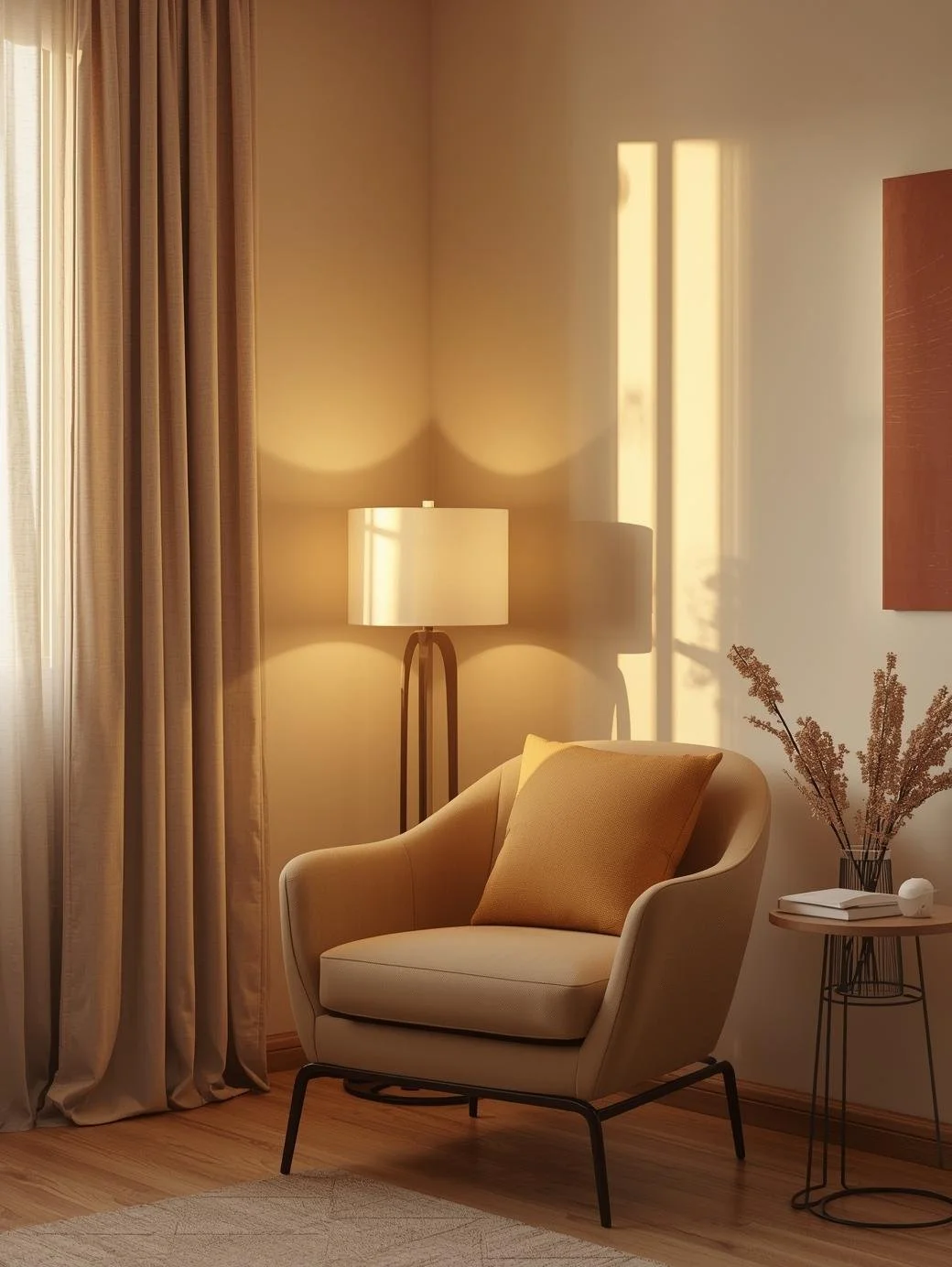 Quiet reflective therapy space representing support for depression in Illinois.