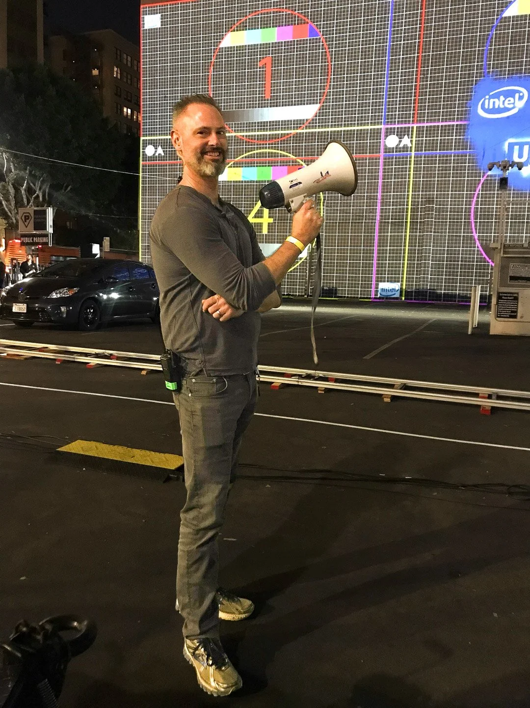 Bobby Marsden on set for Uproxx and Intel