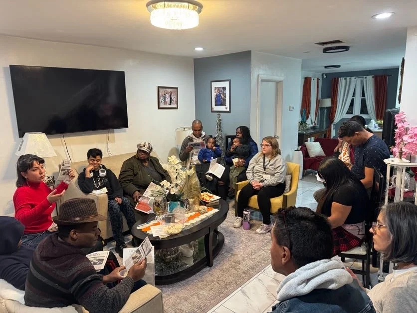 Housemeetings bring new members and neighbors who want to learn more about ESWA to discuss the conditions impacting members and what they want to do about them.
