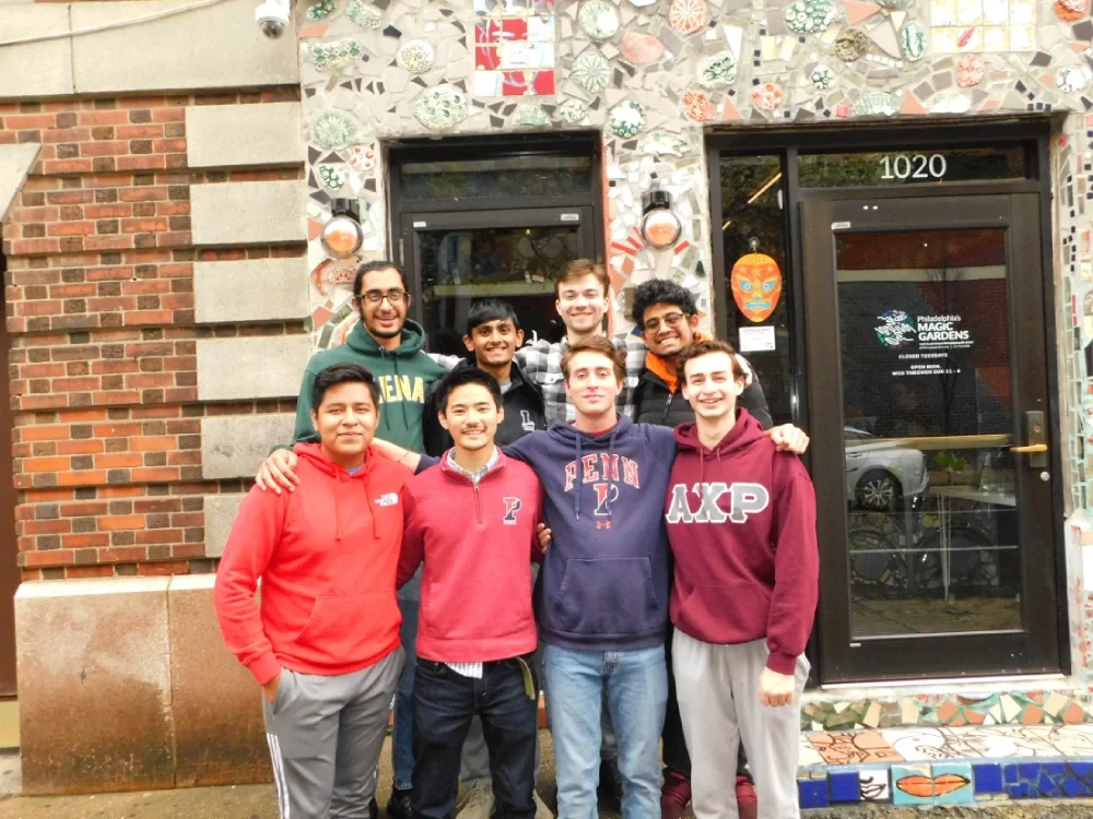 A group photo of college students who are volunteering with ESWA