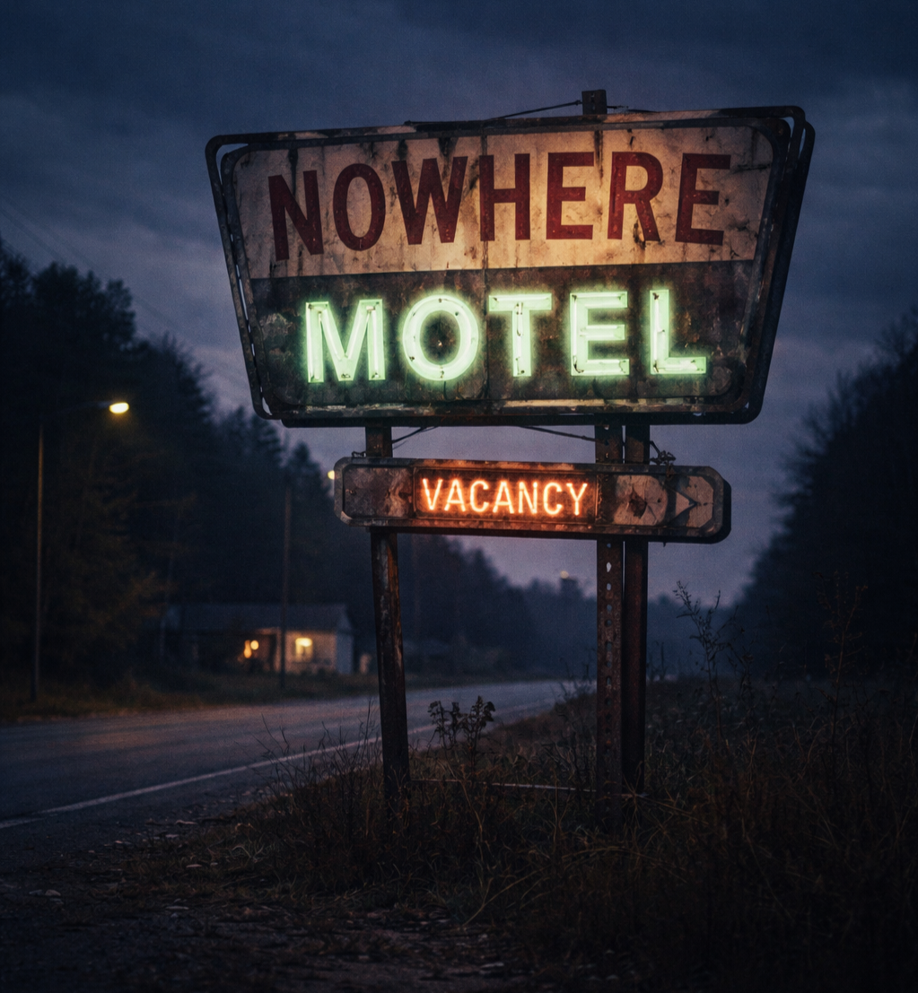 “abandoned hotel hallway mysterious strange location”