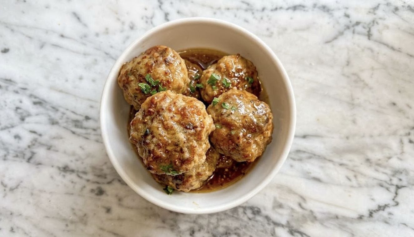 Turkey Meatballs w/ Maple Dijon Sauce