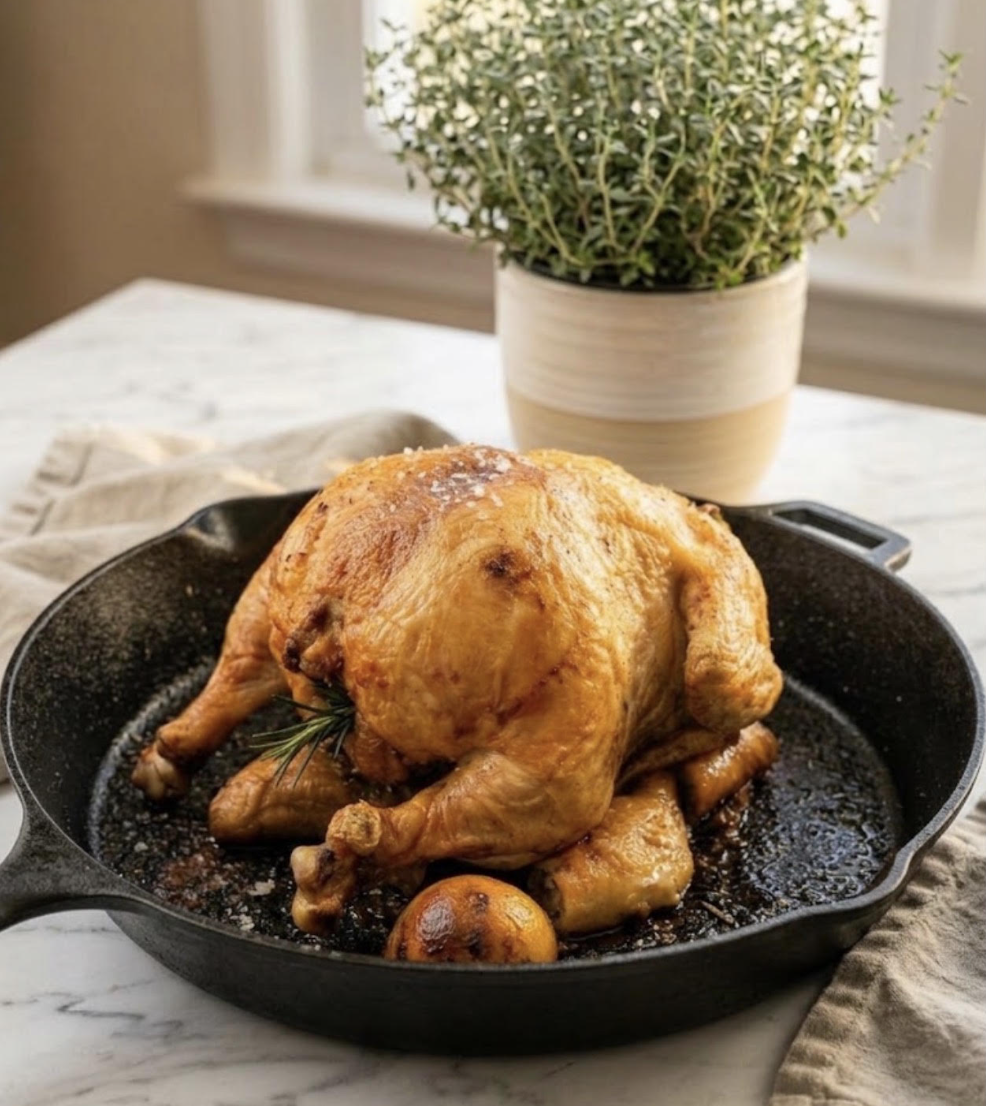 Katie Lee’s (edited) Roasted Chicken