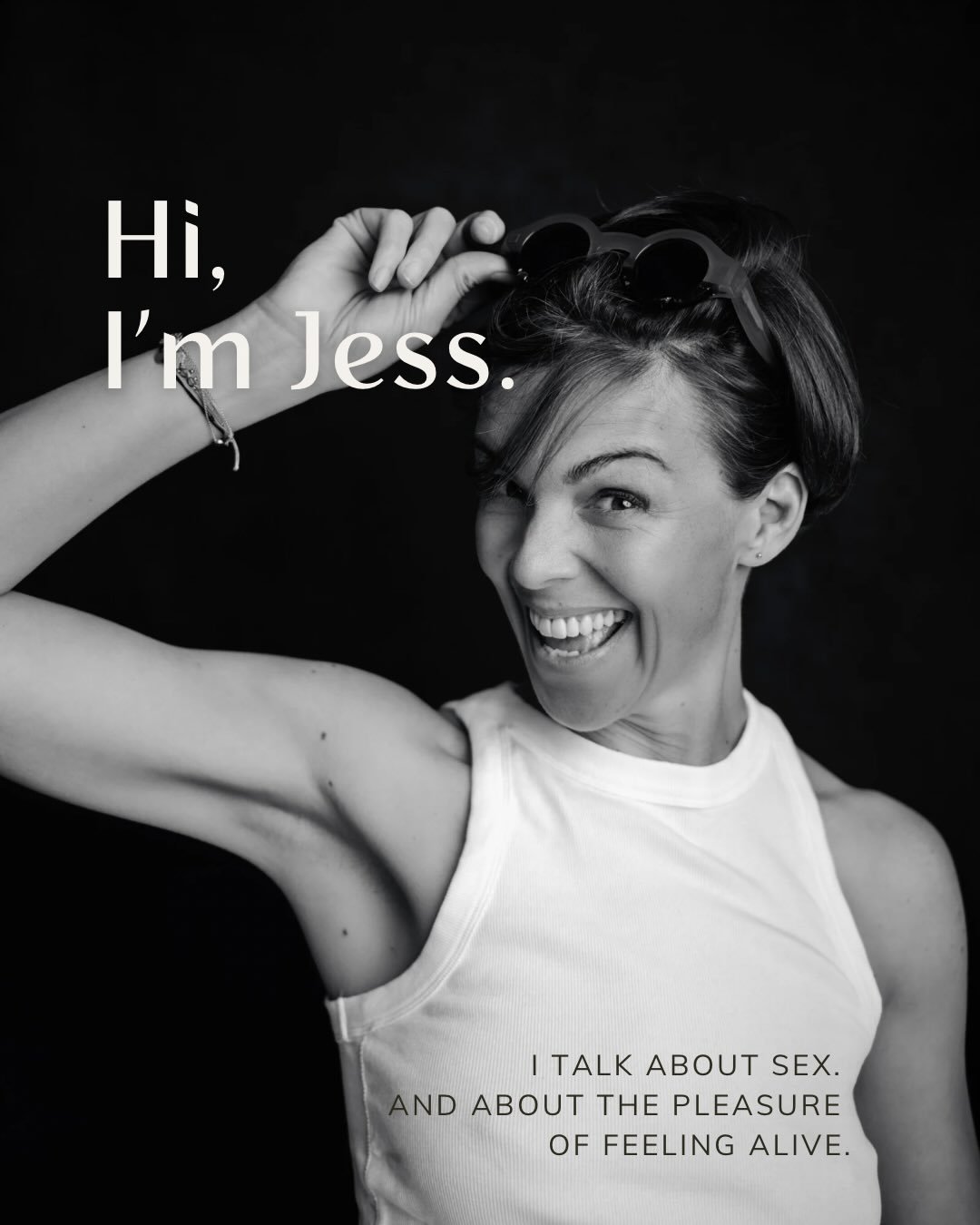 I&rsquo;m Jess, the person behind everything on this channel. 
I&rsquo;m the counsellor, the speaker, the mom, the pleasure-seeker, the person who can&rsquo;t keep sh*t in.
Not for the life of me 🙃 
So I might as well just stop trying and show up au
