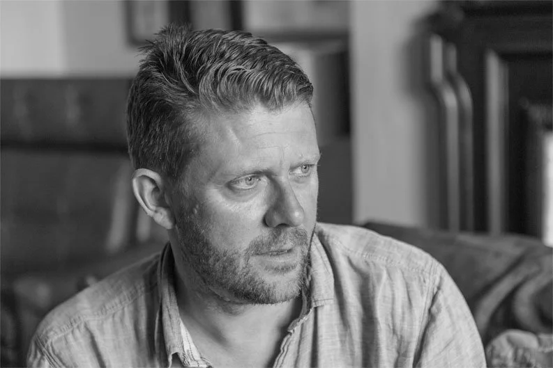 Peter Hanington, author,  in a black-and-white photo.