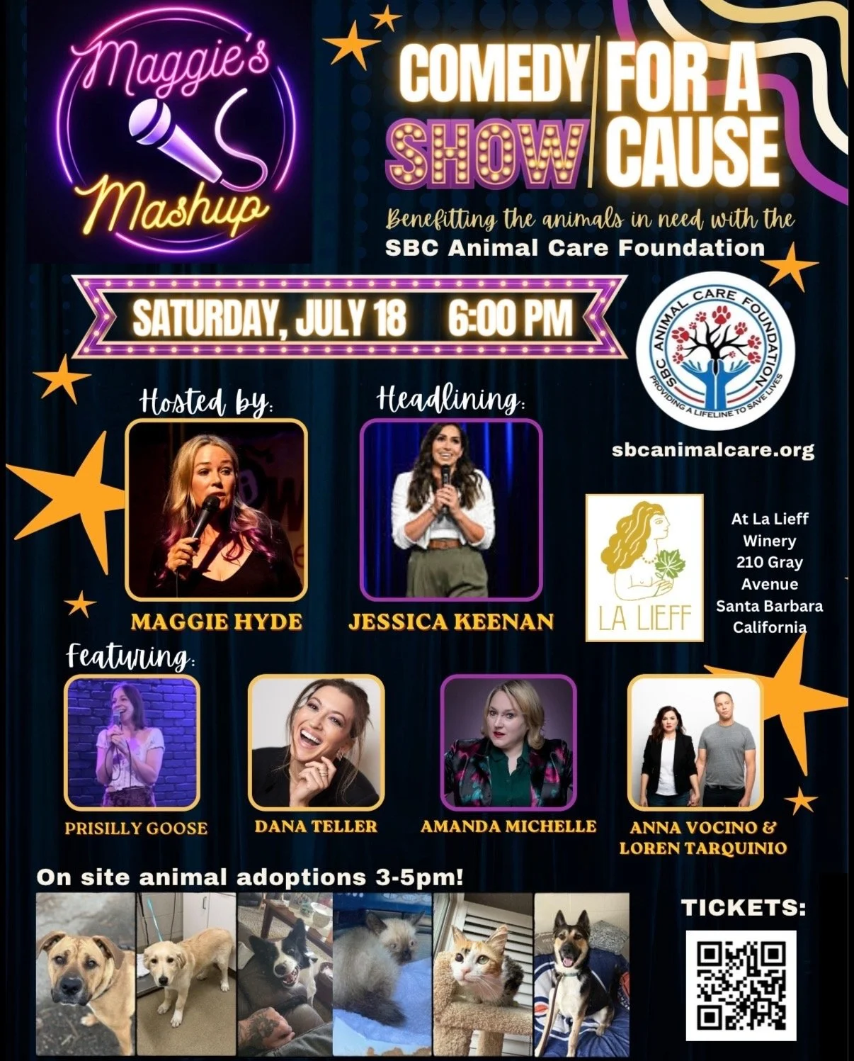 Comedy for a Cause + Pet Adoption