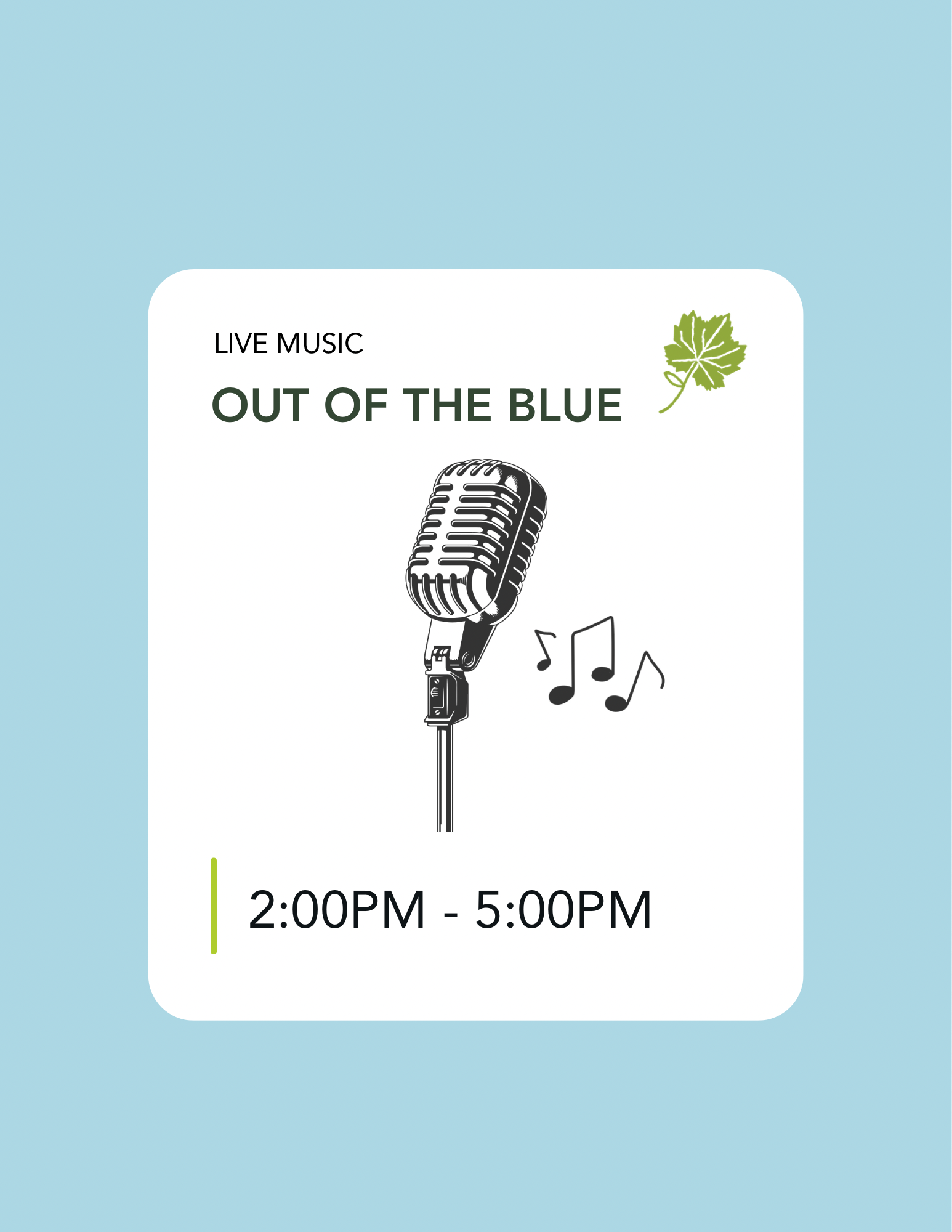 Live Music: Out of the Blue