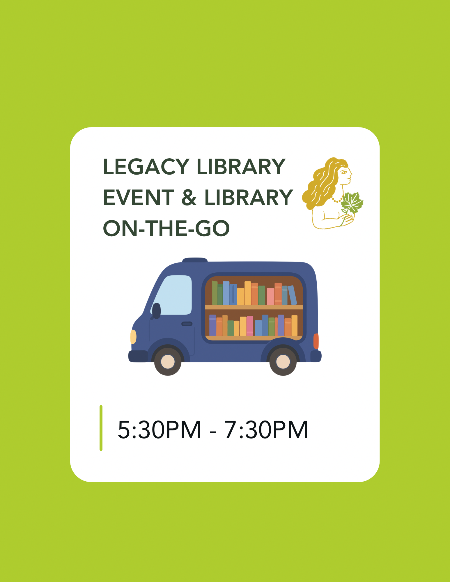 Legacy Library Event &amp; Library On-the-Go 