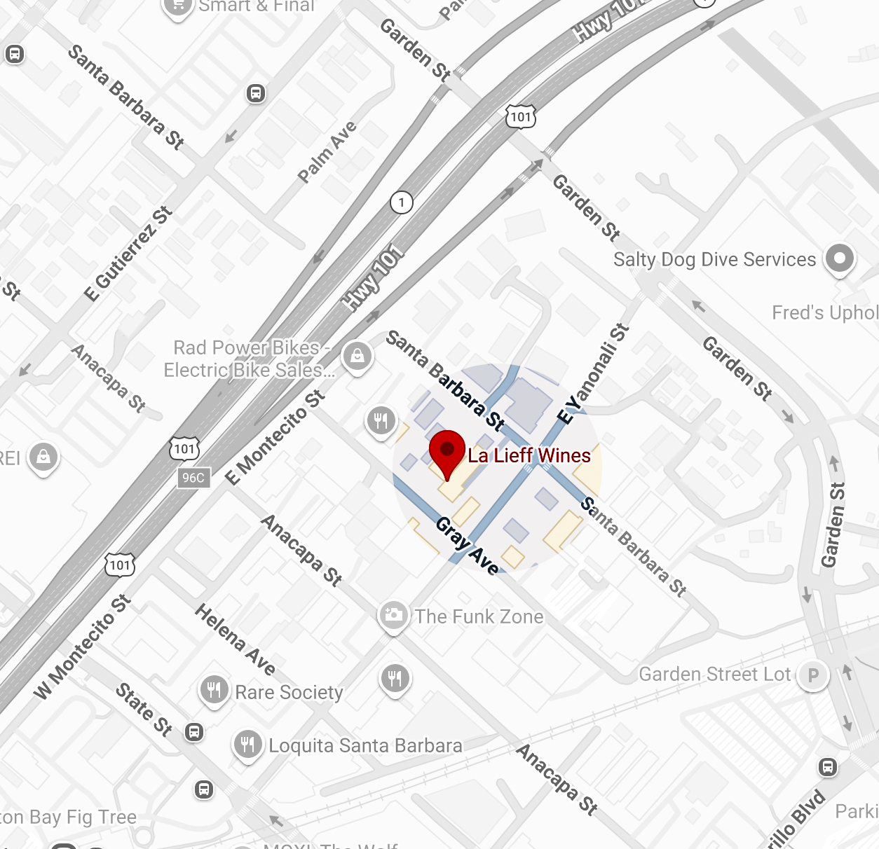 La Lieff Wines located on a map