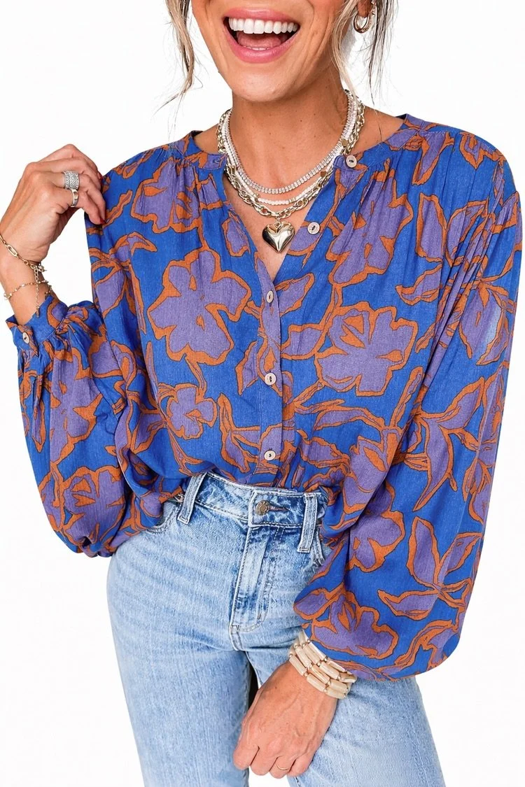 Bluebell & Clay Floral Top