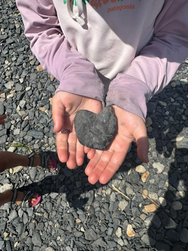 “I’m putting this heart rock in the water so it can spread the love” - Claudia, Age 4