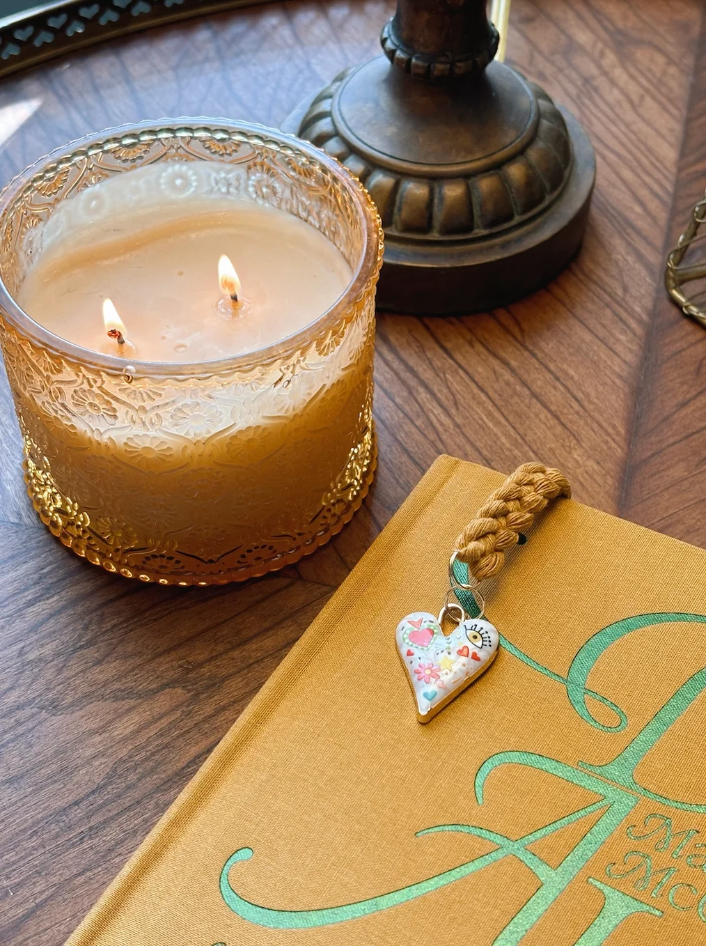 Happy Heart Charm Bookmark