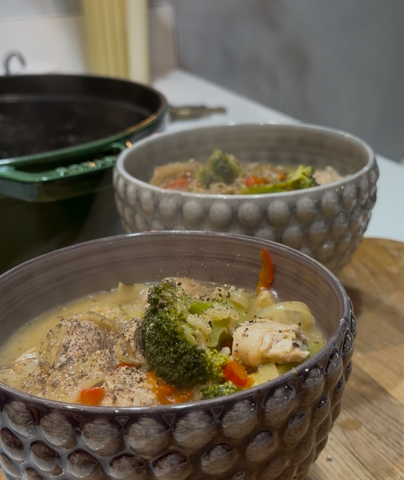 WARMING CHICKEN, RICE &amp; VEG SOUP 