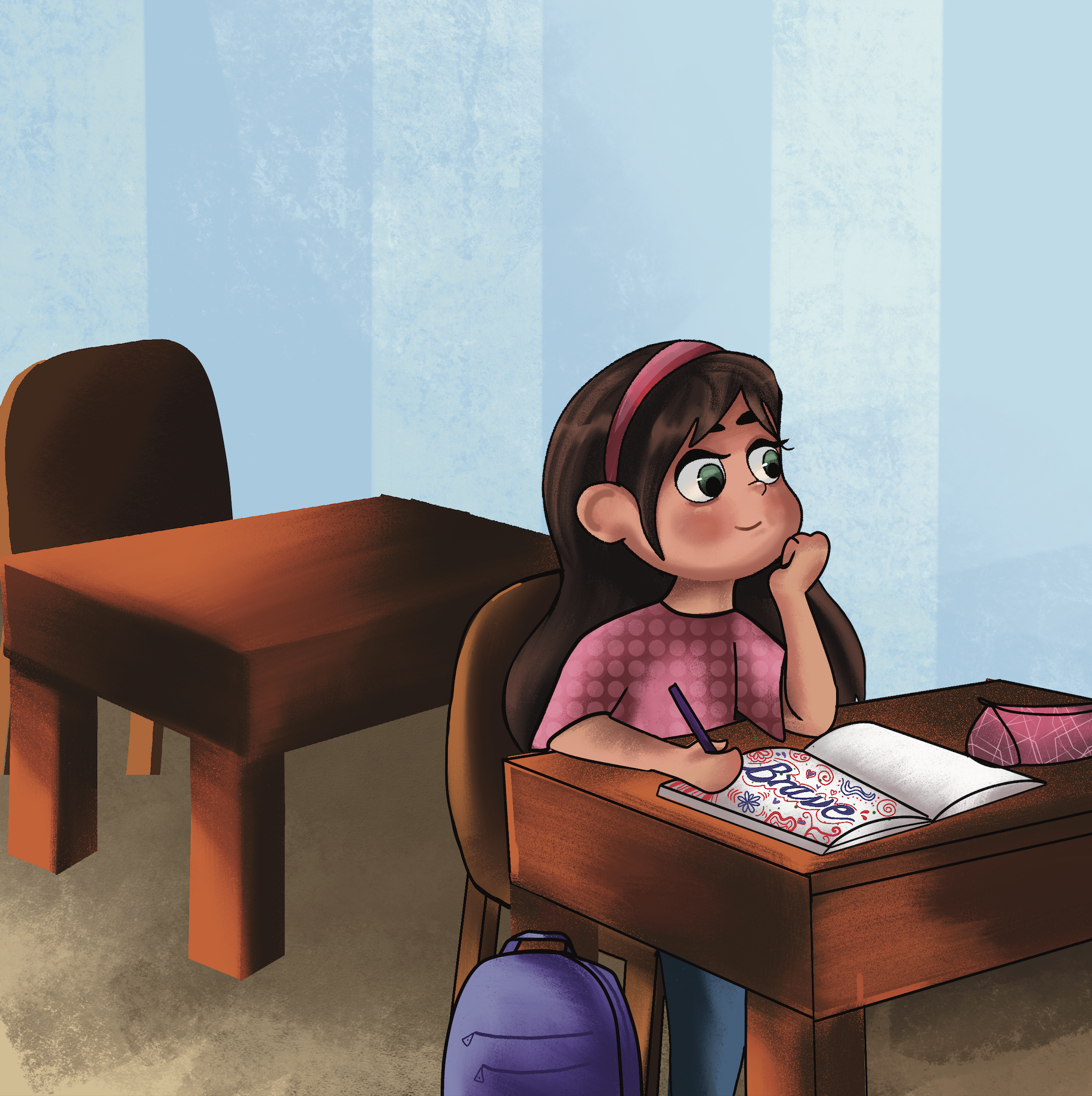 Amy G character illustration from You Are Brave Amy G