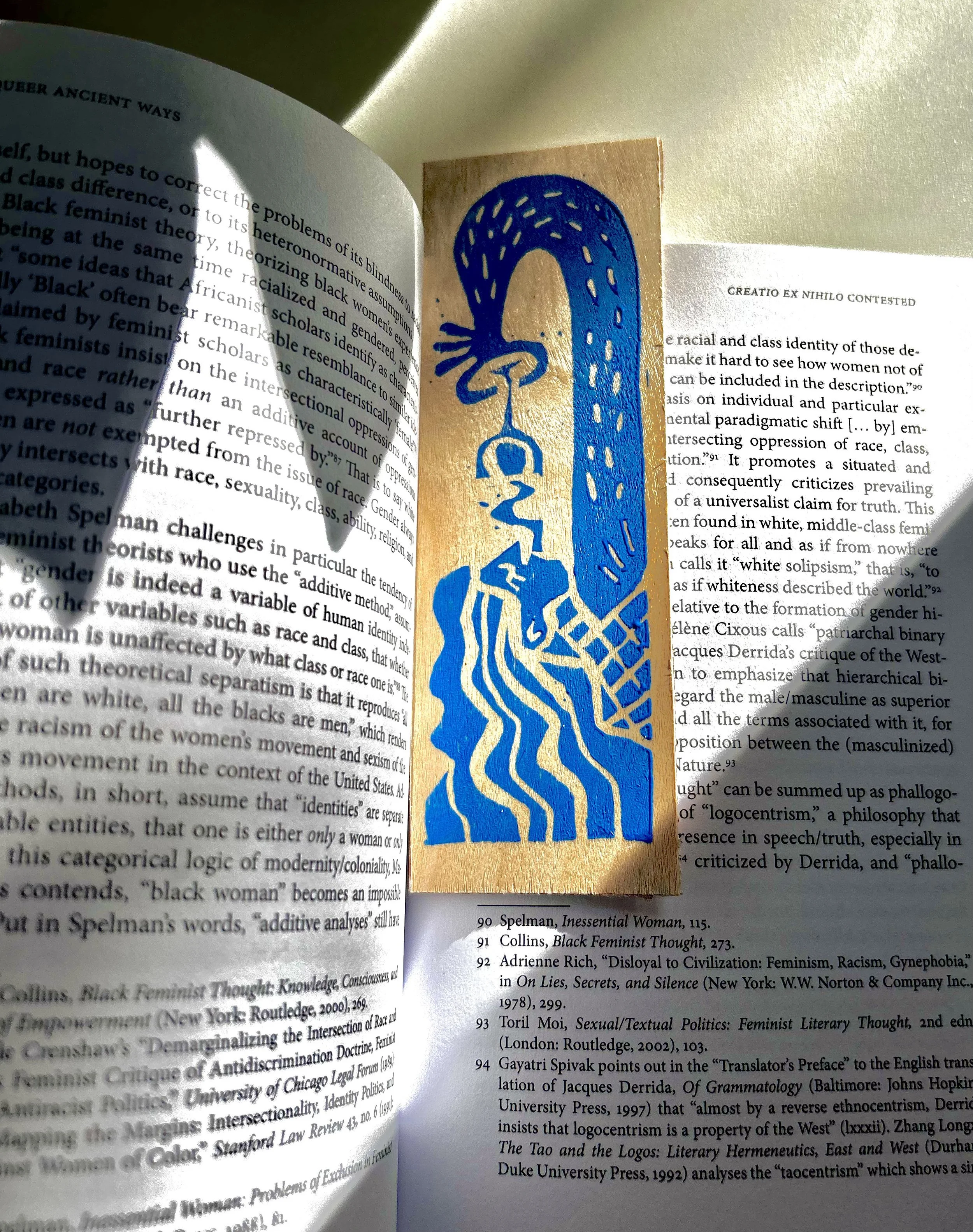 "More Wine, Please" Hand-printed wooden bookmark