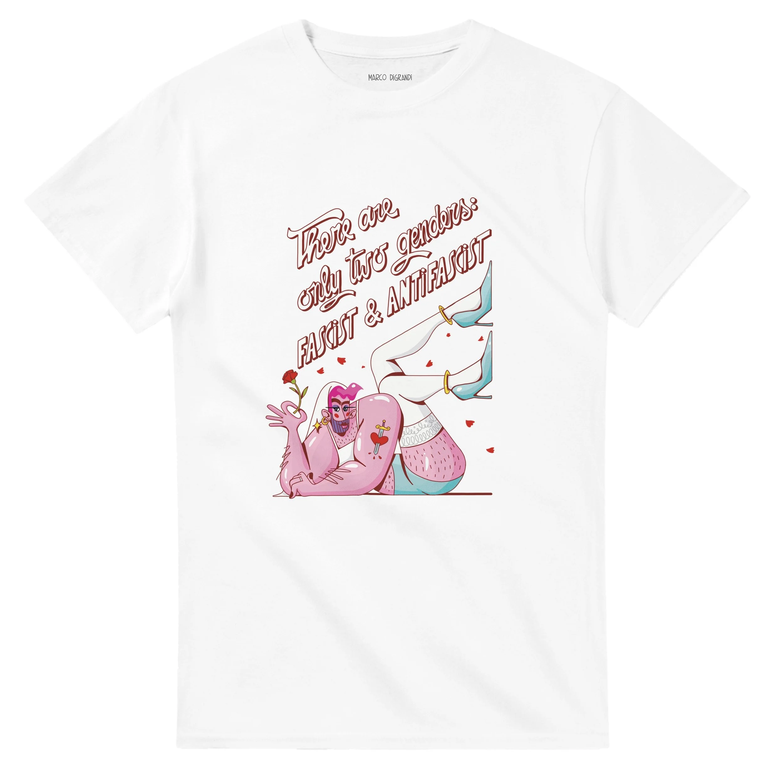 "Only Two Genders: Fascist And Antifascist " 100 % cotton T-shirt | Gildan® 5000