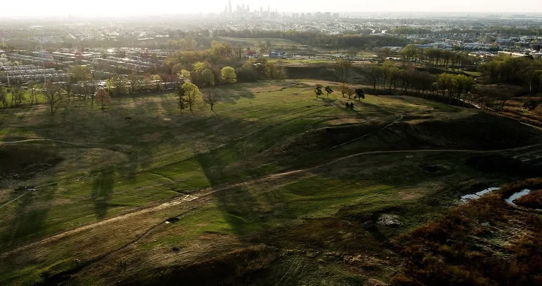 Overhead view of Cobbs Creek Golf Course in Philadelphia