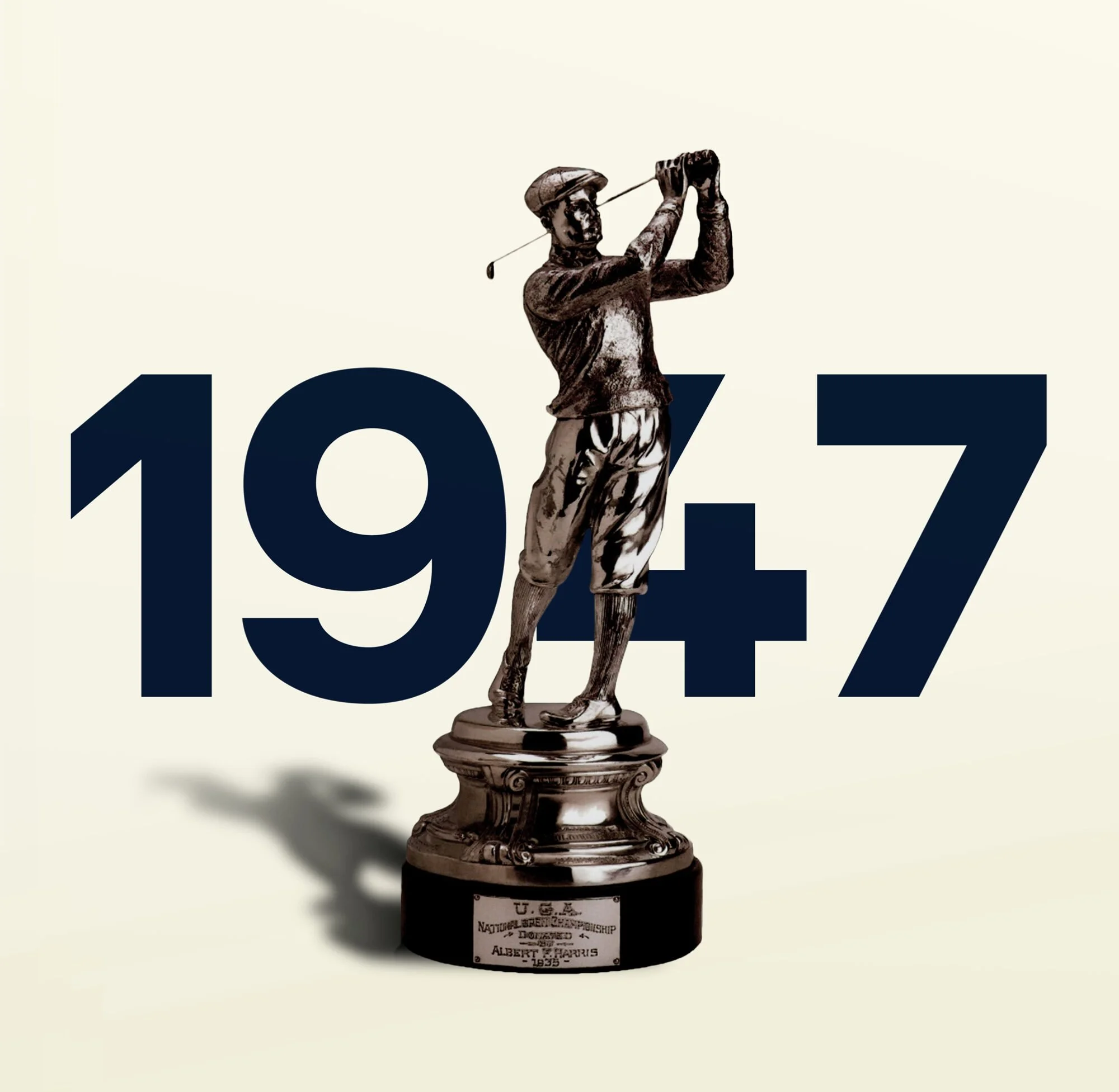 trophy for the United Golf Association open hosted at Cobbs Creek in 1947