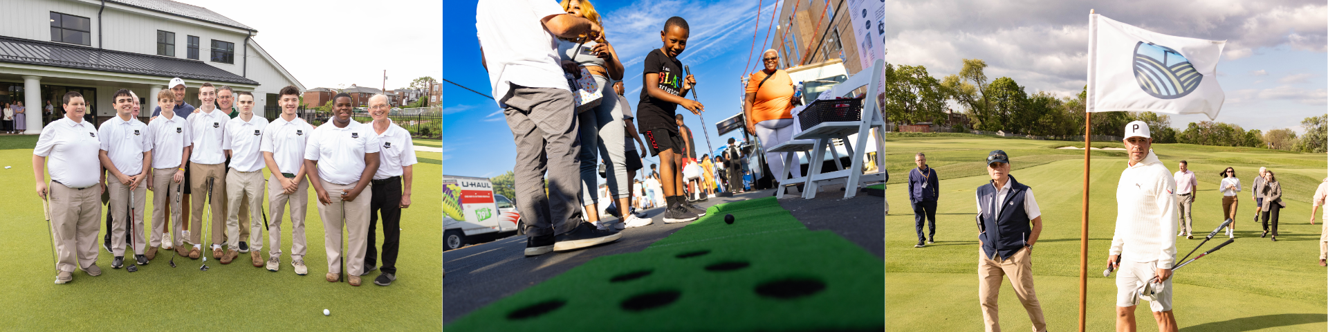 Collage of different activities and Cobbs Creek Campus in Philadelphia
