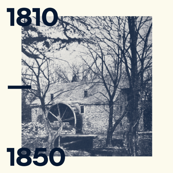 Water mill from 1810-1850 that Cobbs Creek began as