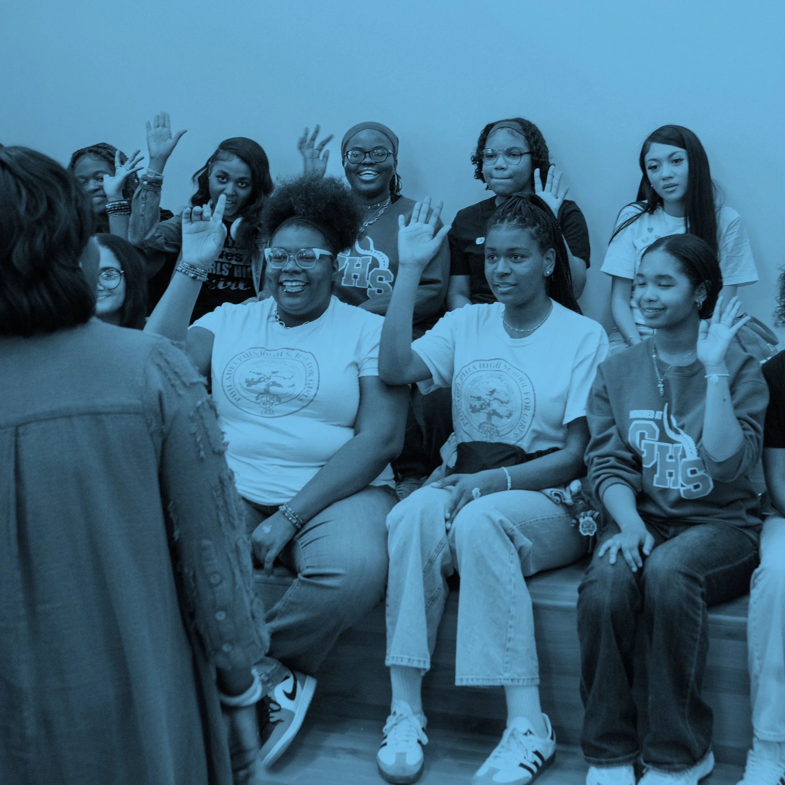 Mayor Parker of Philadelphia visiting students at the Smilow Woodland TGR Learning Lab at Cobbs Creek Campus