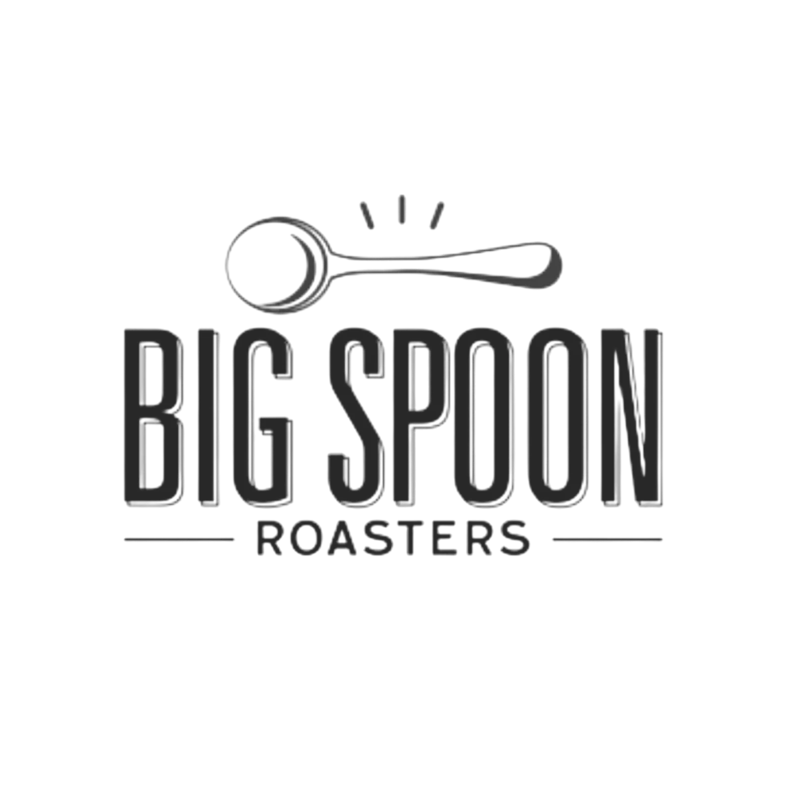 Black and white logo for Big Spoon Roasters.