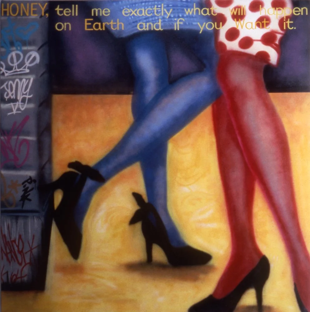 HONEY, TELL ME EXACTLY WHAT WILL HAPPEN ON EARTH AND IF YOU WANT IT, with Lady Pink, 1983
Text: Survival, 1983–85