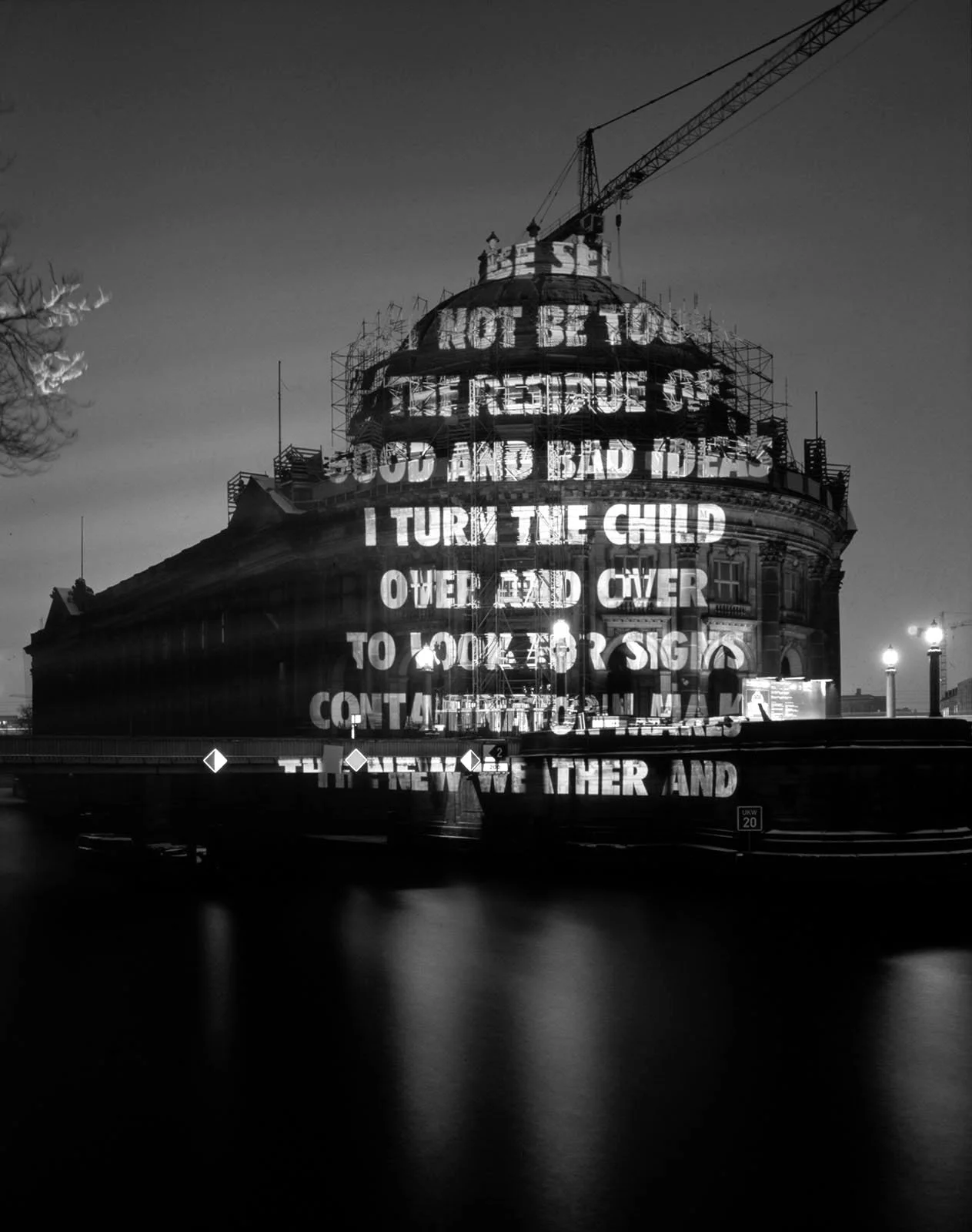 Site: Bode Museum, Berlin, Germany
February 7, 2001
Text: Mother and Child, 1990
Projection: FX Productions; Charles Passarelli
Photo: Attilio Maranzano
