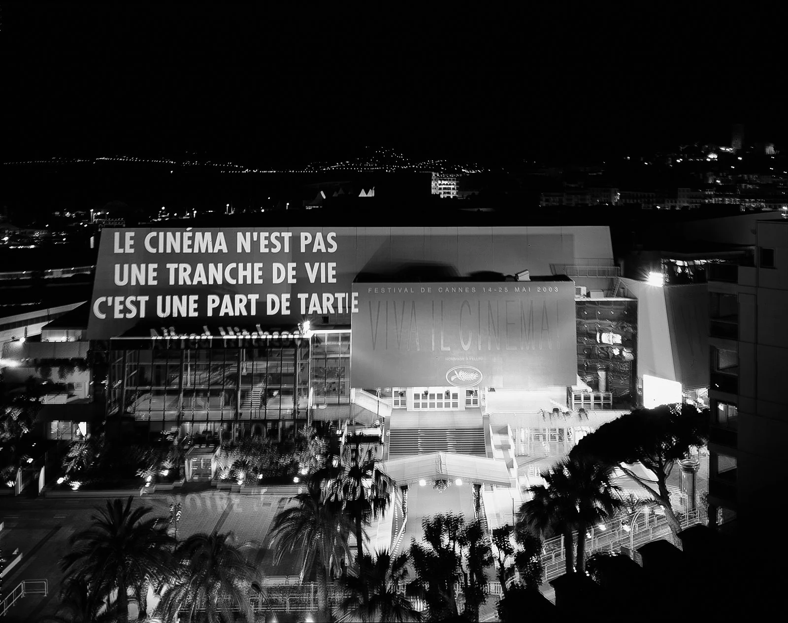 Site: Palais du Festival, Cannes, France
May 14–25, 2003
Text: Quote from Alfred Hitchcock
Projection: FX Productions; Charles Passarelli; Laurent Benetiere
Photo: Philippe Ruault
