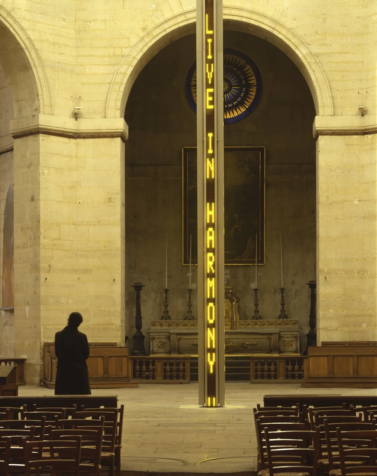 Site: Chapelle Saint-Louis de la Salpêtrière, Paris
September 20–November 4, 2001
Text: Truisms, 1977–79
Photo: Attilio Maranzano
