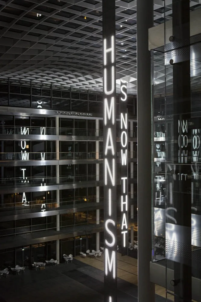 Site: Talanx AG, Hanover, Germany
April 23, 2014–
Text: Truisms, 1977–79; Survival, 1983–85
Photo: Martin Bühler