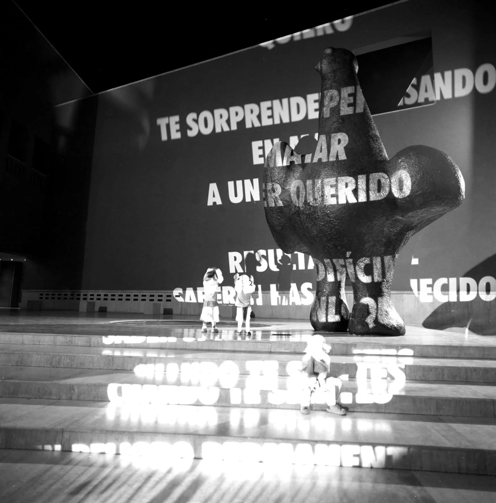 Site: Monterrey Contemporary Art Museum, Monterrey, Mexico
July 15 & 19–20, 2001
Text: Survival, 1983–85
Projection: FX Productions; Charles Passarelli
Photo: Roberto Ortiz Giacomán
