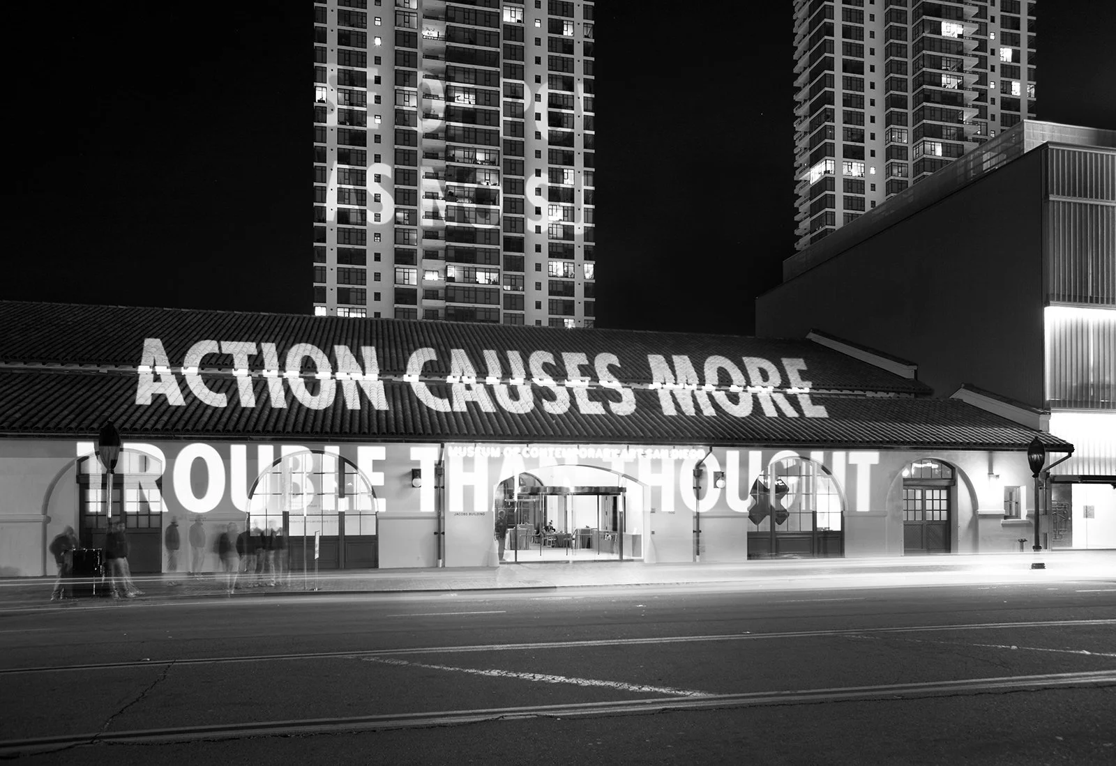 Site: Museum of Contemporary Art San Diego, San Diego, California, USA
January 19, 2007
Text: Truisms, 1977–79
Projection: FX Productions; Charles Passarelli
Photo: Philipp Scholz Rittermann