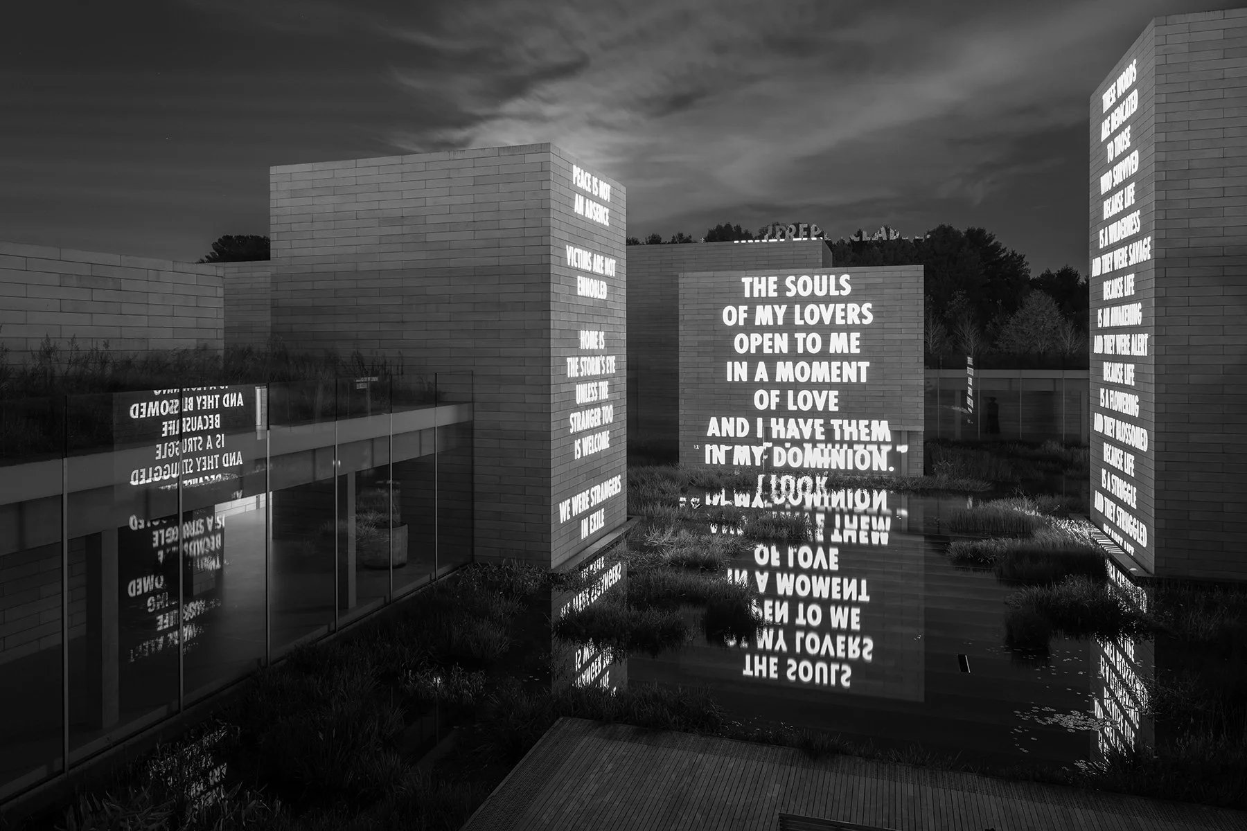 what you love, 2025
Light Projection
Glenstone Museum, Potomac, Maryland, USA
Text: “A Woman Talks to Her Thigh” from Talking to My Body by Anna Świrszczyńska, English translation by Czesław Miłosz and Leonard Nathan, © 1985 by Ludmiła Adamska-Orłows